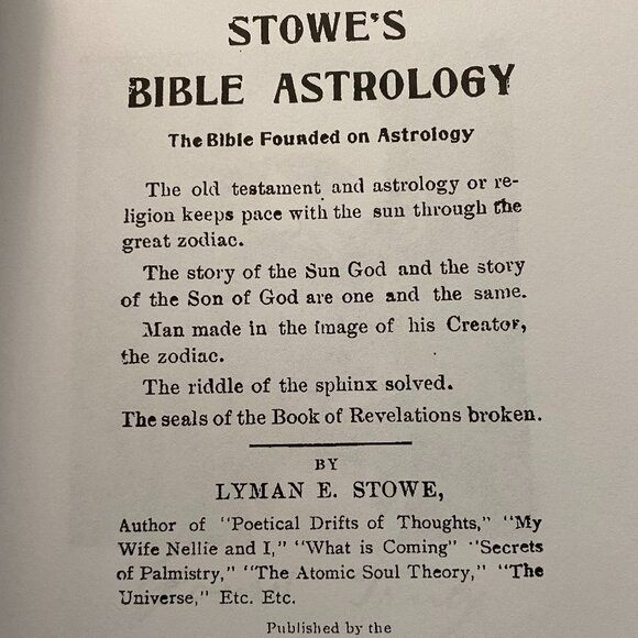 STOE'S BIBLE ASTROLOGY SOFT COVER BOOK - Picture 2 of 4